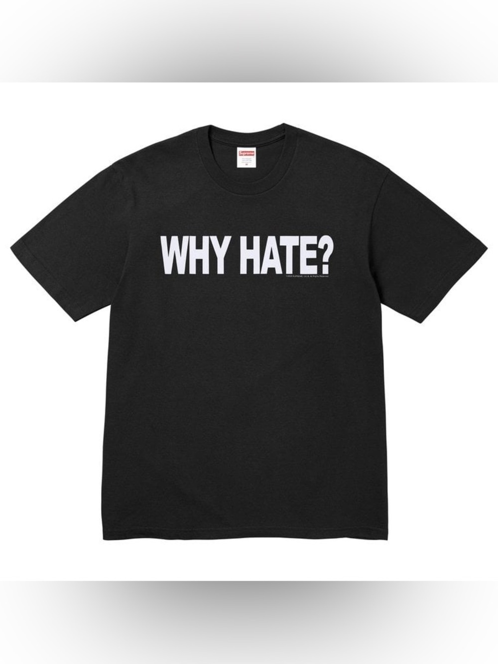 Supreme Based Tee Lil B “Why Hate” Logo Graphic T-Shirt in Black SS26 Size XL